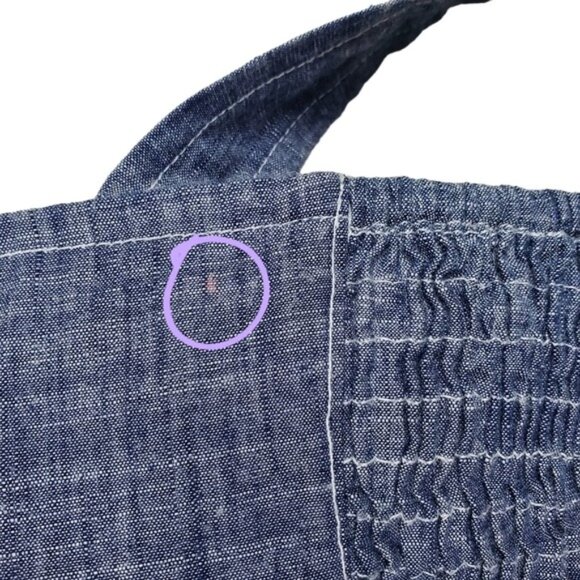 Urban Outfitters Womens Cindy Sleeveless Blue Chambray Bra Top Size M - Picture 6 of 6